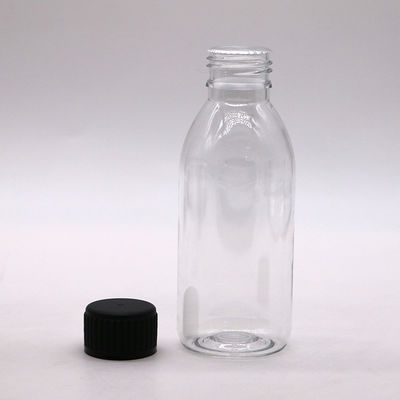 150ml PET 円形アンバー レシピ薬局 液体薬 蓋付き 縮小容器