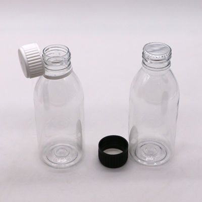 150ml PET 円形アンバー レシピ薬局 液体薬 蓋付き 縮小容器