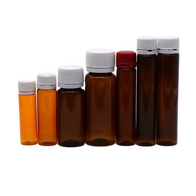 食品品種 30ml PET 丸型 スリム 口服液体プラスチックボトル 防腐蓋