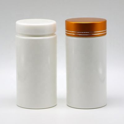 PEプラスチック 200ml 直筒形 アルミ蓋付き薬局用瓶