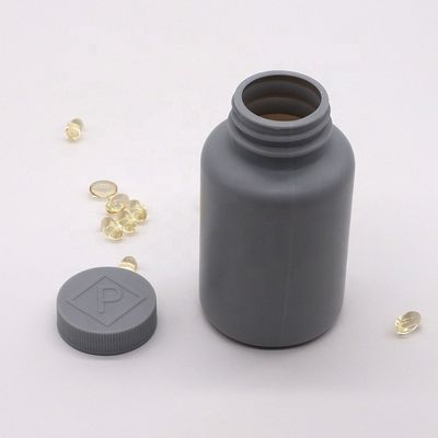 マット 200ml HDPE シルバーグレー プラスチックボトル 固体医薬品のカスタマイズ可能なパッケージ