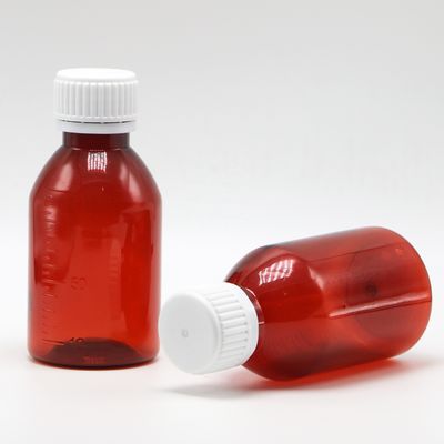 カスタマイズされたロゴ 製薬品種 100ml PET咳シロップ ボトル