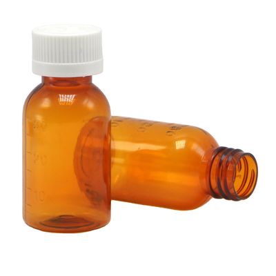 最高級 タバコオイル 30ml PET アンバー プラスチックシロップ スクリューキャップ付き液体ボトル