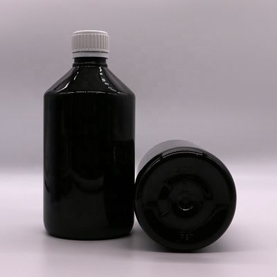 500ml/16.9oz PET プラスチックシロップ ボトル 液体サプリメント 蓋付き薬剤容器