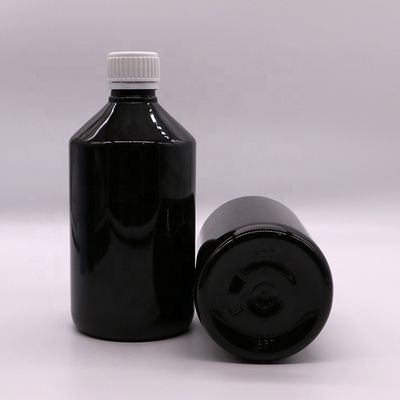 500ml/16.9oz PET プラスチックシロップ ボトル 液体サプリメント 蓋付き薬剤容器