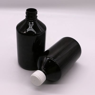 500ml/16.9oz PET プラスチックシロップ ボトル 液体サプリメント 蓋付き薬剤容器