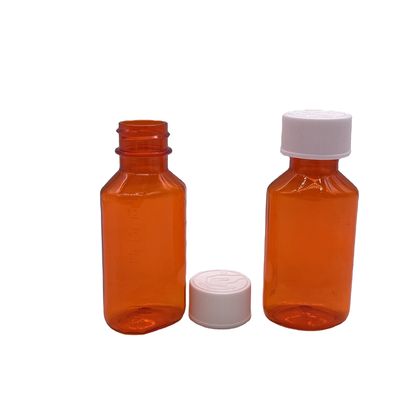 60ml PET プラスチック製の薬剤液体ボトル,子供に耐えるキャップとスクリーンプリント