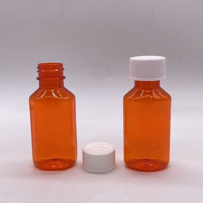 60ml PET プラスチック製の薬剤液体ボトル,子供に耐えるキャップとスクリーンプリント