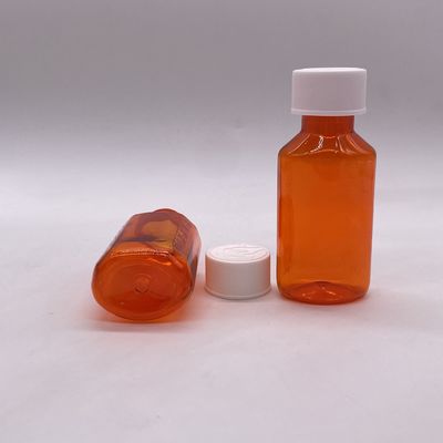 60ml PET プラスチック製の薬剤液体ボトル,子供に耐えるキャップとスクリーンプリント