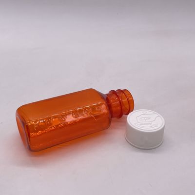60ml PET プラスチック製の薬剤液体ボトル,子供に耐えるキャップとスクリーンプリント