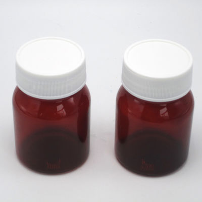 旅薬 包装 瓶 50ml ホワイト スクリューキャップ付き 空のポータブル プラスチック製の錠剤 ボトル