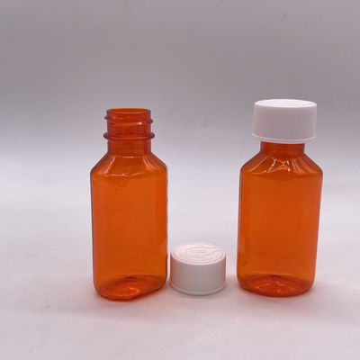 60ml PET プラスチック製の薬剤液体ボトル,子供に耐えるキャップとスクリーンプリント