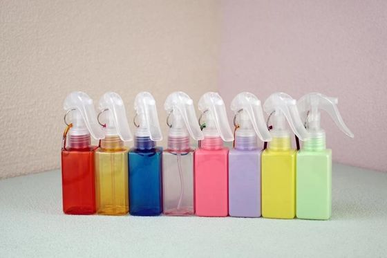 スクリーンプリント 携帯メンタルフック付き100ml PET四角形トリガースプレー瓶