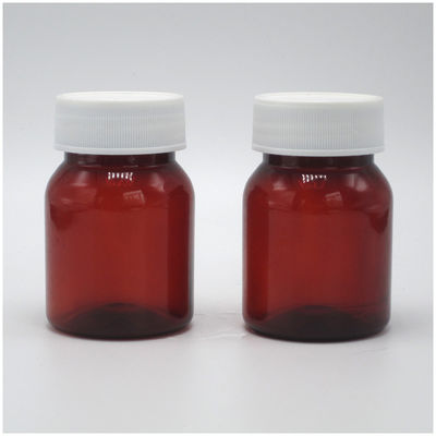 旅薬 包装 瓶 50ml ホワイト スクリューキャップ付き 空のポータブル プラスチック製の錠剤 ボトル