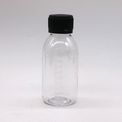 スクリューキャップ PET 100ML/60ML シロップベース材料のためのスケールボトル PET 改ざん防止キャップ