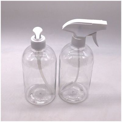 600ml 20OZ PETスプレーボトル ボストン丸 プラスチック カスタマイズされた色ポンプ トリガースプレー ハンドサニタイザーボトル