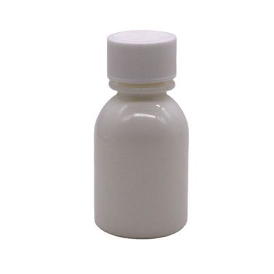 子供用 保護蓋容器 60ml PE ホワイト 口服用液体薬瓶 咳シロップ