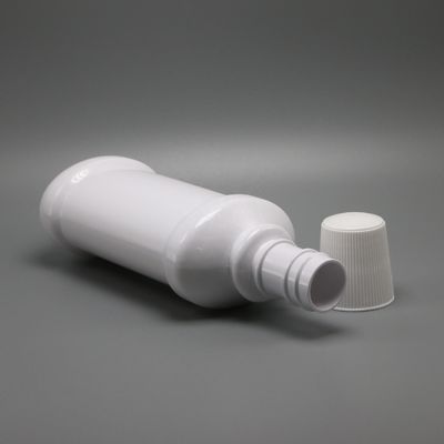 ホワイト ロング ネック PET プラスチック マウスウォッシュ ボトル 250ml 容量とスクリーンプリント