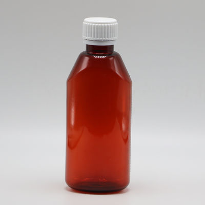 200ml オバルのアンバー レシピ薬局 PET液体薬容器 蓋とスケール