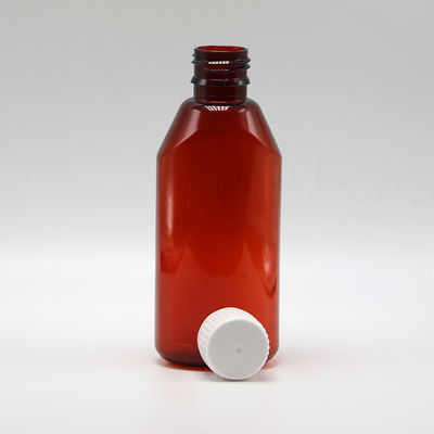 200ml オバルのアンバー レシピ薬局 PET液体薬容器 蓋とスケール