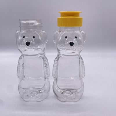 食品グレードの熊形200ml アルミスクリューキャップのプラスチック飲料ボトル