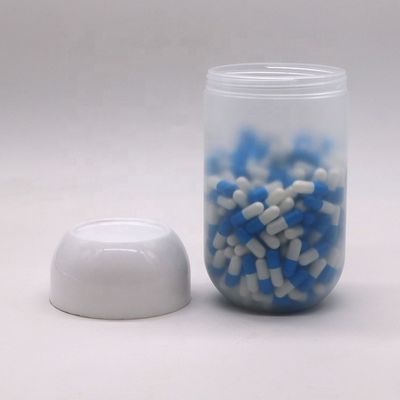 スクリューキャップ 550ML PP カプセル形ビスケットキャンディのためのプラスチック食品容器 カスタマイズされた色
