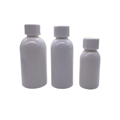 スクリーンプリント 100ml/200ml250ml HDPE ホワイト 空の薬瓶 子供用安全キャップ