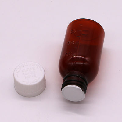 30ml PET アンバー プラスチック シロップ 液体 ボトル 改変 防止 スクリュー 蓋 身体 素材 PET