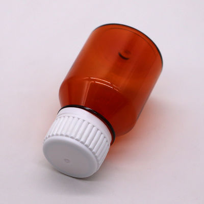 50ml PET 空のポータブルプラスチック錠剤ボトル ホワイトスクリューキャップ付き 旅行錠剤包装ボトル