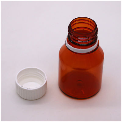 50ml PET 空のポータブルプラスチック錠剤ボトル ホワイトスクリューキャップ付き 旅行錠剤包装ボトル