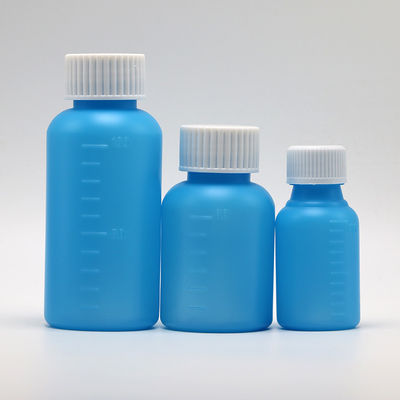工業用薬 60ml/2oz HDPEシロップボトル 白/青 不透明 紫外線防止