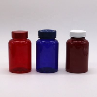 CRCスクリューフリップトップキャップ付きのPET空きプラスチックカプセル薬瓶 175ML/CC/6OZ
