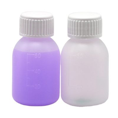 PEシロップボトル 60mL/2oz 白/青色不透明色 カスタマイズされた色オプション