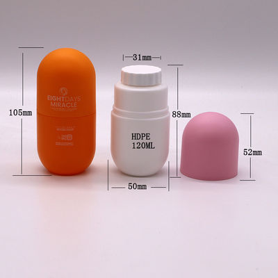 人気 120cc/130ml/180ml HDPE カプセル形ボトル 栄養補助食品 4oz