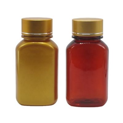 カスタマイズ可能な色 150ml PET 方形 異なる蓋付きのフラット プラスチック製薬瓶
