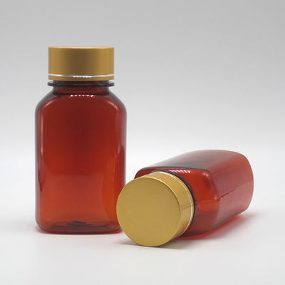 カスタマイズ可能な色 150ml PET 方形 異なる蓋付きのフラット プラスチック製薬瓶