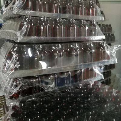 250ml アンバーPET液体薬剤ボトル 螺旋蓋と薬局薬剤容器