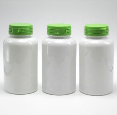 保健品用220mlのPETホワイト丸いボトル ベース素材PET脱毛蓋