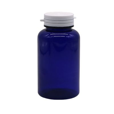 コラー素材 PET 200cc 丸いプラスチックボトル 簡単に引けるリングキャップの薬容器