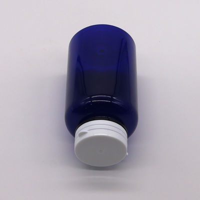 コラー素材 PET 200cc 丸いプラスチックボトル 簡単に引けるリングキャップの薬容器