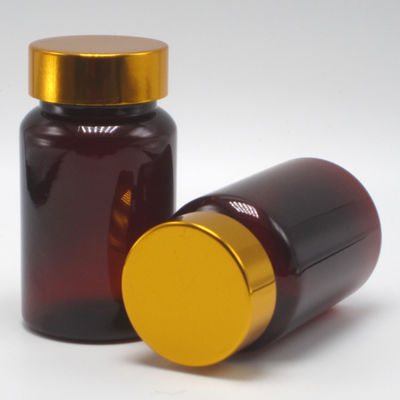 100ml PET アンバー プラスチック 錠剤/ビタミン/カプセル ボトル 子供 安全 蓋 と 螺栓 蓋