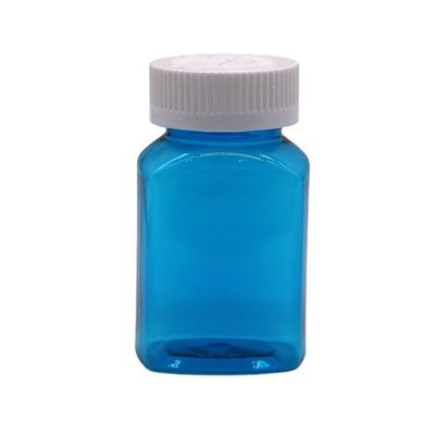 固体ボトル スクリューキャップ付き粉末ボトル 120ml PET四角透明プラスチックボトル