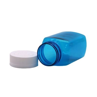 固体ボトル スクリューキャップ付き粉末ボトル 120ml PET四角透明プラスチックボトル