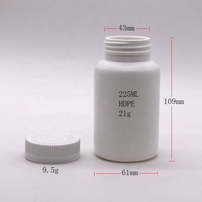 225mL 丸型 PET プラスチックボトル 固体錠剤 カプセルオーガナイザー