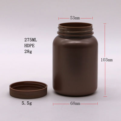 固体錠剤カプセルサプリメントホルダーのための薬剤保管箱 275mL PE丸形