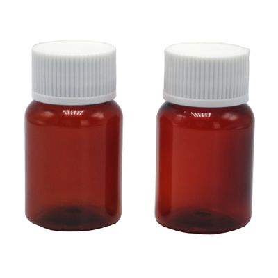 40ml/1.3oz アンバー PET錠 カプセル シルバーアルミニウムスクリューキャップ付き魚油ボトル