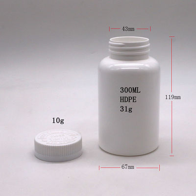 300ml/10オンス HDPE 丸いプラスチックカプセル ボトル 錠剤 カプセル タブレット 薬剤 補給品