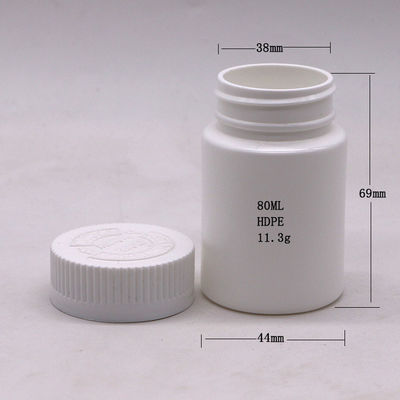 80ml HDPE ボトル 広口 空きカプセル コンテナ 螺栓蓋と子供用安全蓋