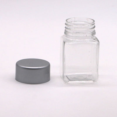 60ml PET プラスチックの四角ボトル 錠剤用のプラスチックスクリューキャップ カプセル