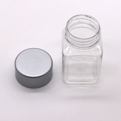 60ml PET プラスチックの四角ボトル 錠剤用のプラスチックスクリューキャップ カプセル